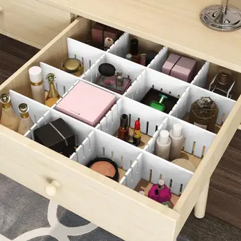 

Multifunction Durable Drawer Separator Divider Clapboard Partition Plate Cabinet DIY Grid Storage Organizer