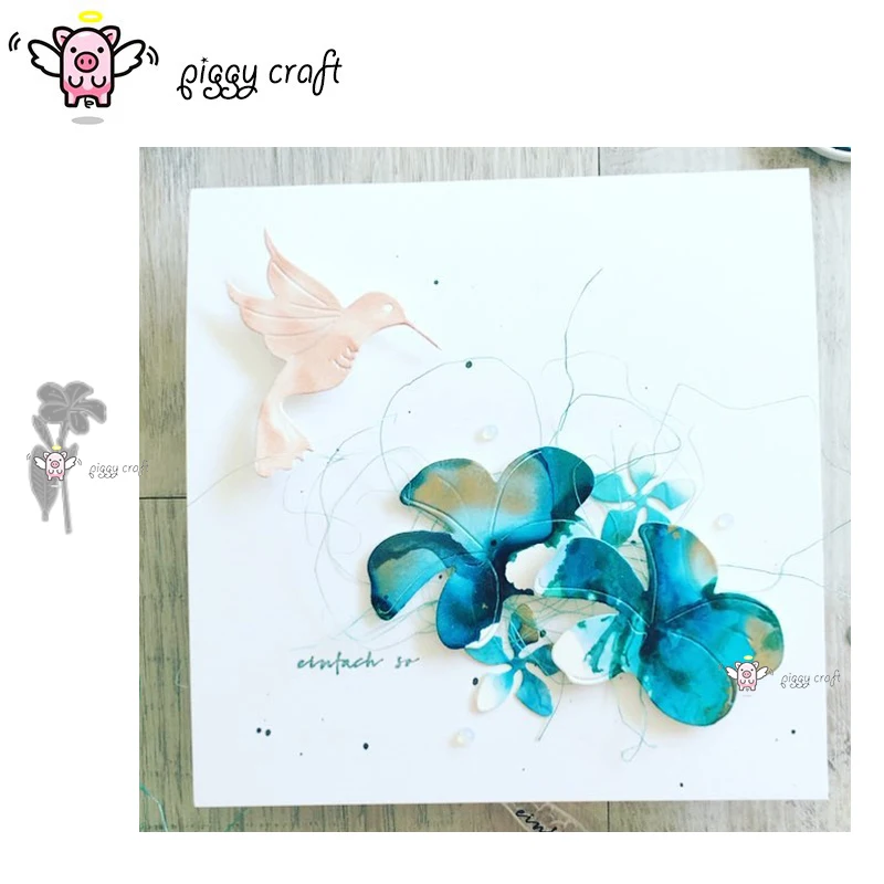 

Piggy Craft metal cutting dies cut die mold Flower branch decoration Scrapbook paper craft knife mould blade punch stencils dies