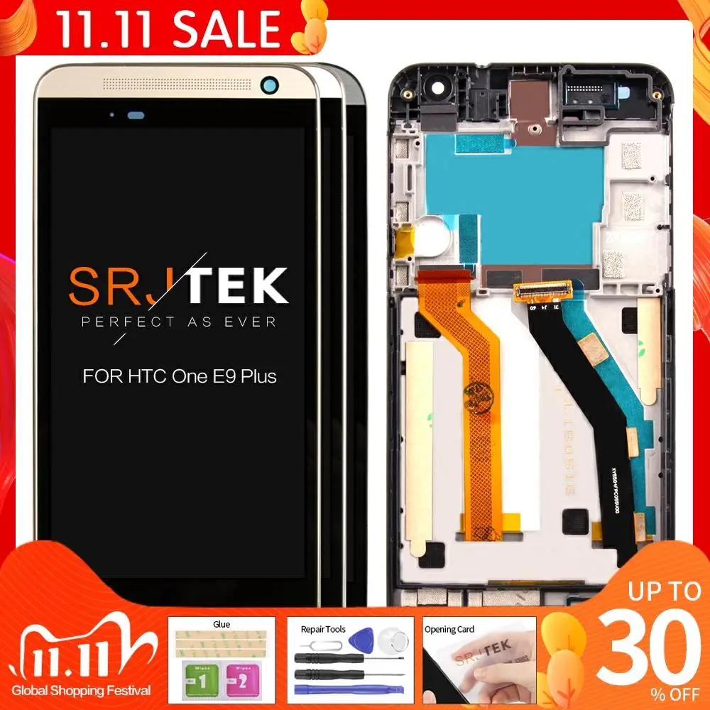 Сменный ЖК экран 5 дюйма для HTC One E9 Plus сменный сенсорный с рамкой Plus|Экраны
