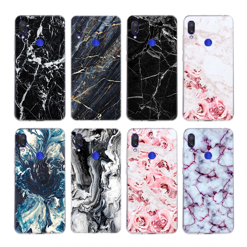 Marble Stone Lites Fashion Soft Bumper Phone case For Redmi S2 Y3 7A K20 Note 7 7S 6 Pro 5 4 4X Pocophone F1 9 SE 9T A2 8 Lite |