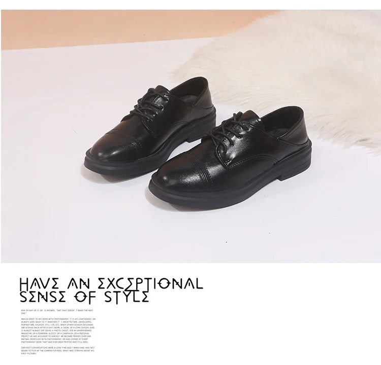 Women Casual Woman Platform Shoes Autumn Oxfords Women's Modis Shallow Mouth Round Toe Flats British Style All-Match Fall