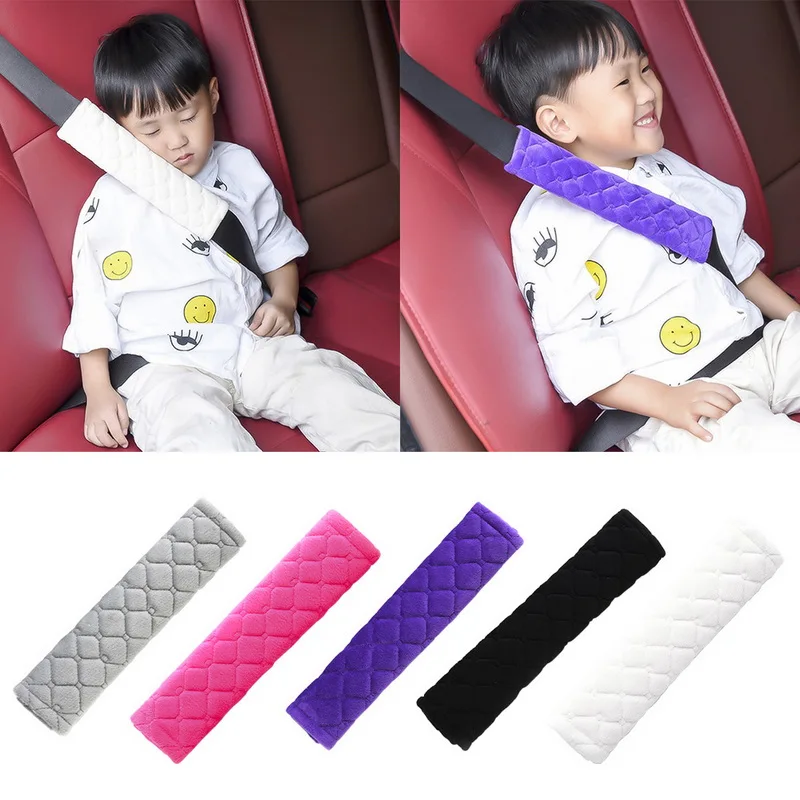 

TOSPRA 2 Pcs Car Seat Belt Shoulders Pads Covers Warm Short Plush Safety Shoulder Protection Auto Interior Accessories 4 Season