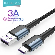 KUULAA USB Typ C Kabel Für Samsung S10 S9 3A Schnelle USB Lade Typ-C Ladegerät Datenkabel für xiaomi Mi 10t Pro USB-C Cabo Draht