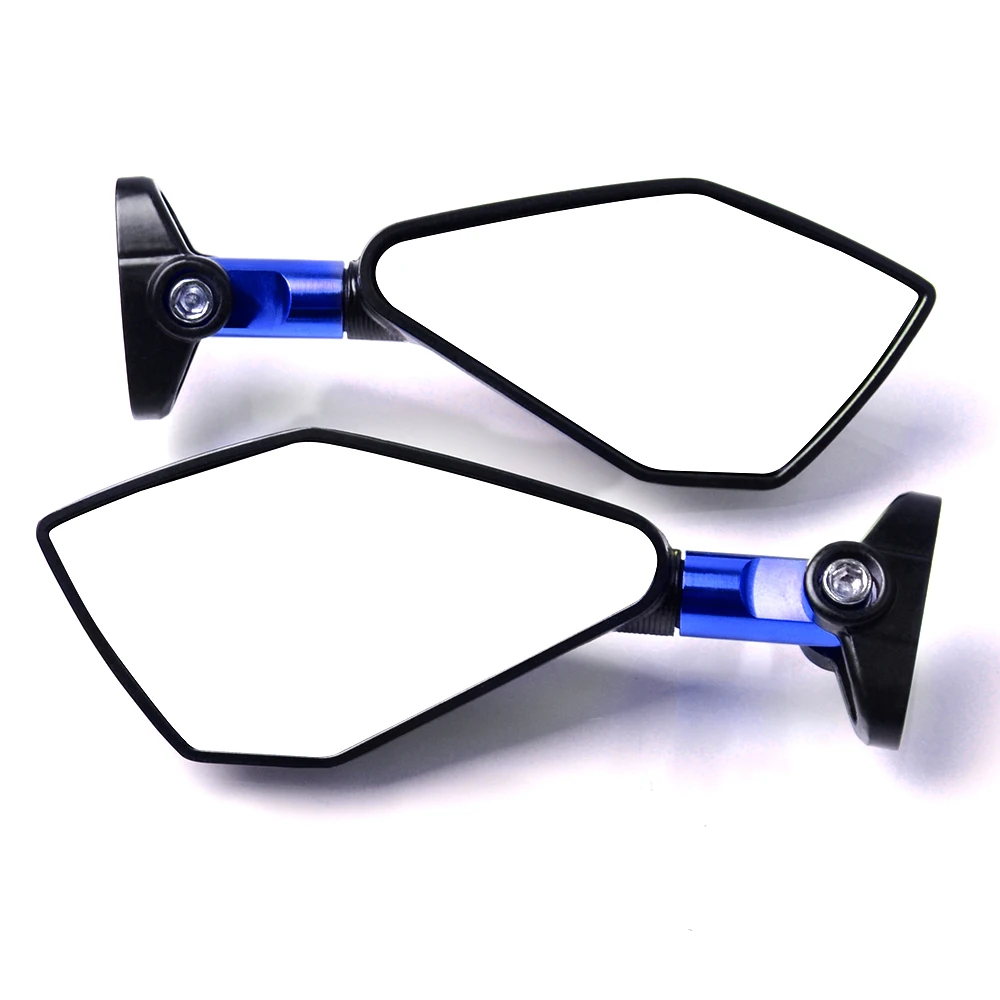 Универсальное алюминиевое moto rcycle зеркало moto заднего вида боковое синее стекло MirrorFor HONDA CBR929RR CBR954RR CB1000R CBR 1000 929 954 RR - Цвет: Синий