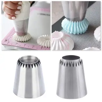 

Stainless Steel Japanese Style Ring Cookie Plastic Squeezed Flower Mouth Romeo Hollow Protein Cream Decorating Mouth