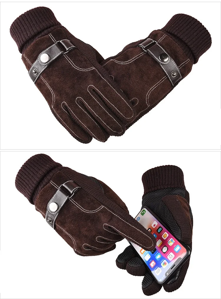 Men Gloves GenuineLeather Full Finger