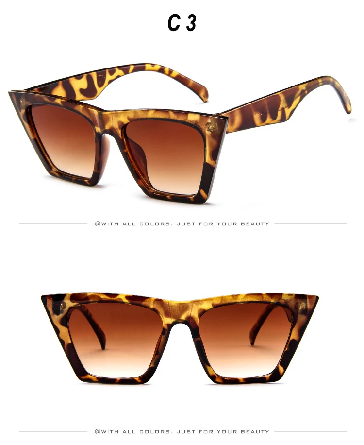 Солнцезащитные очки для женщин, роскошные брендовые солнцезащитные очки, кошачий глаз, квадратные пластиковые очки, винтажные карамельные цветные линзы, женские солнцезащитные очки, De Sol Mujer