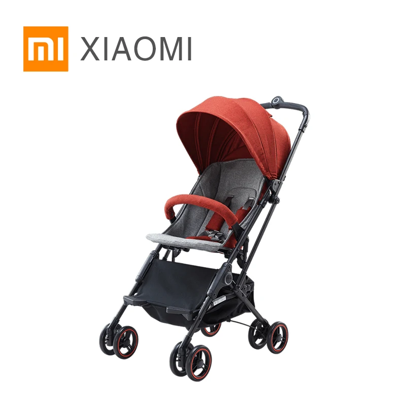 

XIOAMI MIJIA folding stroller portable lightweight four wheeled stroller one handed easy folding fabric safety stroller travel
