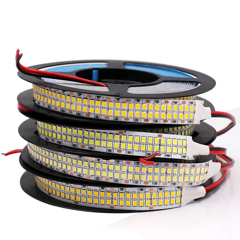 

100m 480Leds/m SMD 2835 Led Strip Double Row Flexible Led stripe 24V 12V 5M 2400Leds 240 leds/m Led Tape 3000k 4000k 6000k