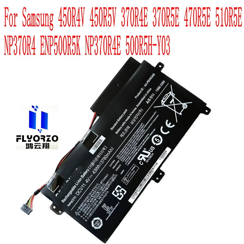 

Brand New High Quality 3780mAh/43WH AA-PBVN3AB Battery For Samsung NP370R4E 450R5V 370R4E 370R5E 470R5E 510R5E NP370R4 Laptop