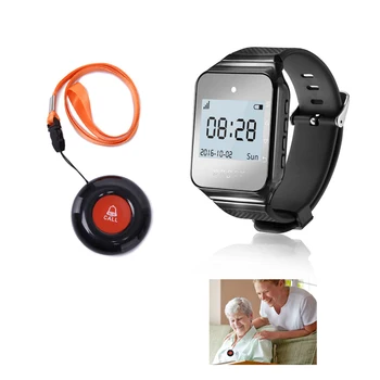 

Daytech pulse wireless pager smart call system watch pager pager for elder/patient/disable home wearable receiver alert
