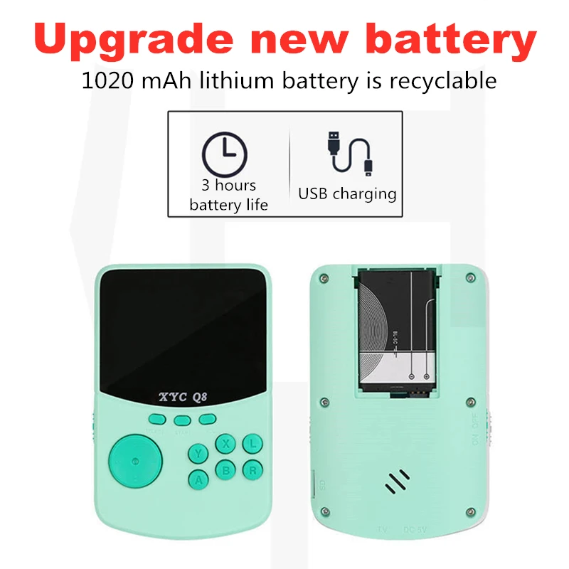

Handheld Video Games Console With 512M TF Card Built-in 530 Retro Classic Game 2.8 Inch Screen 16 Bit Arcade Game Players AV Out