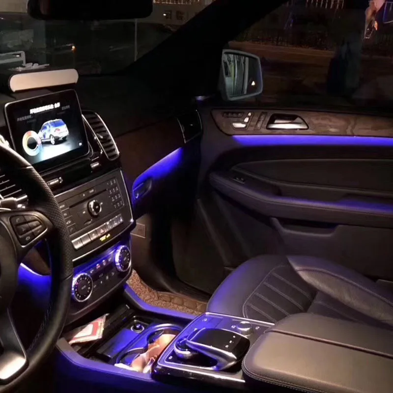 Для Mercedes GLE GLS class W292 W166 X166 door GLE400 GLE63 Дверная панель светодиодный светильник