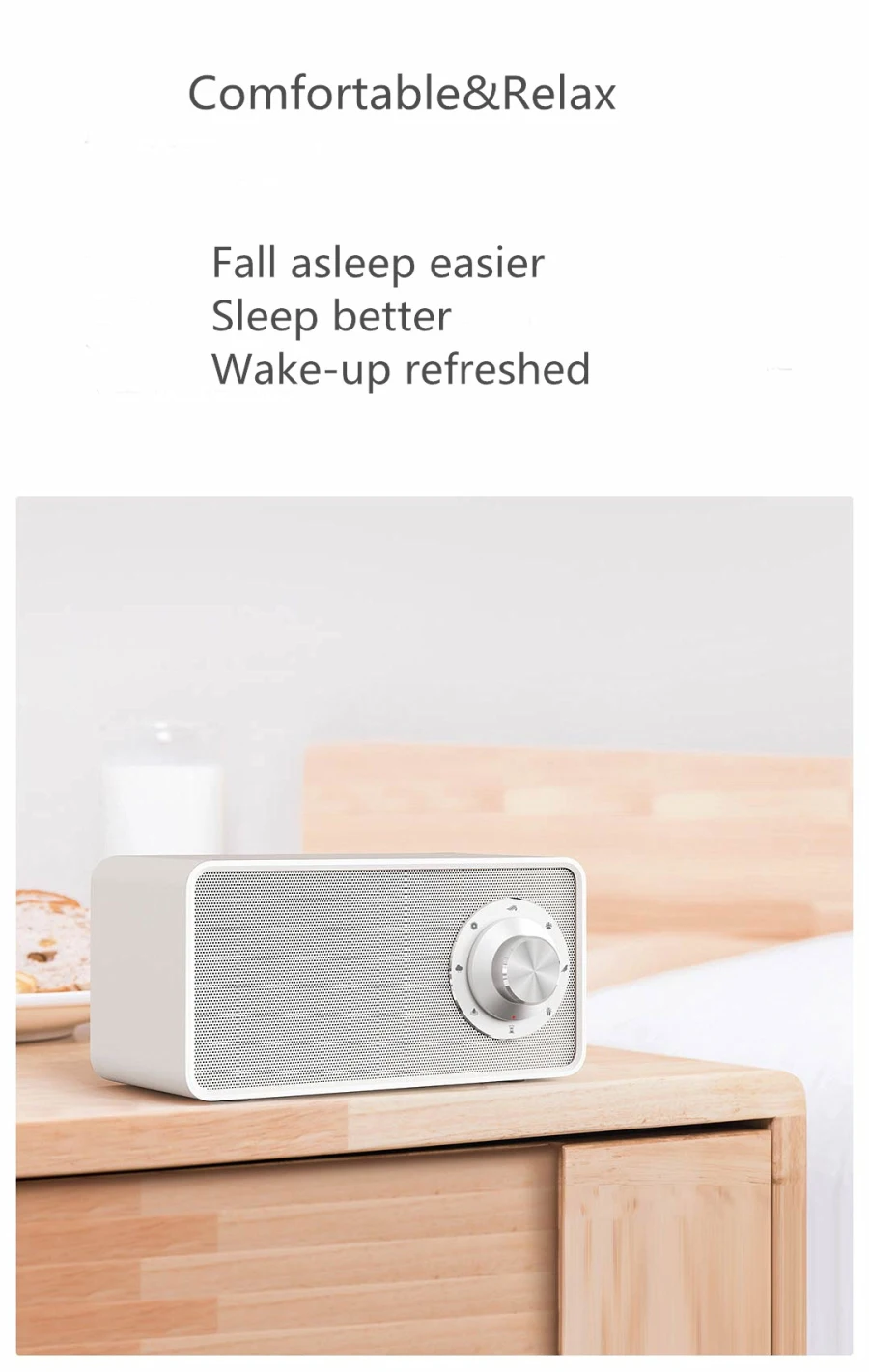 Xiaomi Mijia Qualitell Bluetooth Speaker Wireless Charger White Noise Speaker New BLT5.0 EPP 10W Fast Charging Sleep Speaker (5)