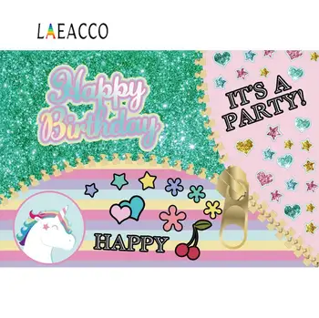 

Photo Background Unicorn Birthday Party It's a Party Baby Newborn Party Banner Photographic Backdrop Photocall Photo Studio