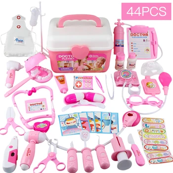 

44pcs/set Children Pretend Play Pretend Doctor Toy Set Doctor Toy Nurse Toy Play Home ToysSimulation Clinic Appliances