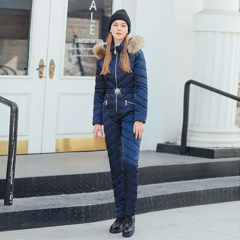 Открытый цельный лыжный костюм женский зимний лыжный костюм с капюшоном куртка+ сноуборд брюки женский водонепроницаемый утолщенный Комплект зимний комбинезон