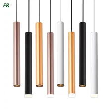 Candelabro cilíndrico largo de estilo simple para restaurante, lámpara LED de estilo nórdico, candelabro frontal con personalidad creativa de un solo cabezal