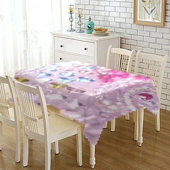 

Crystal Texture Figure Art Tablecloth Household Table Cloth TV Cabinet Tea Table Cloth round Table Placemat