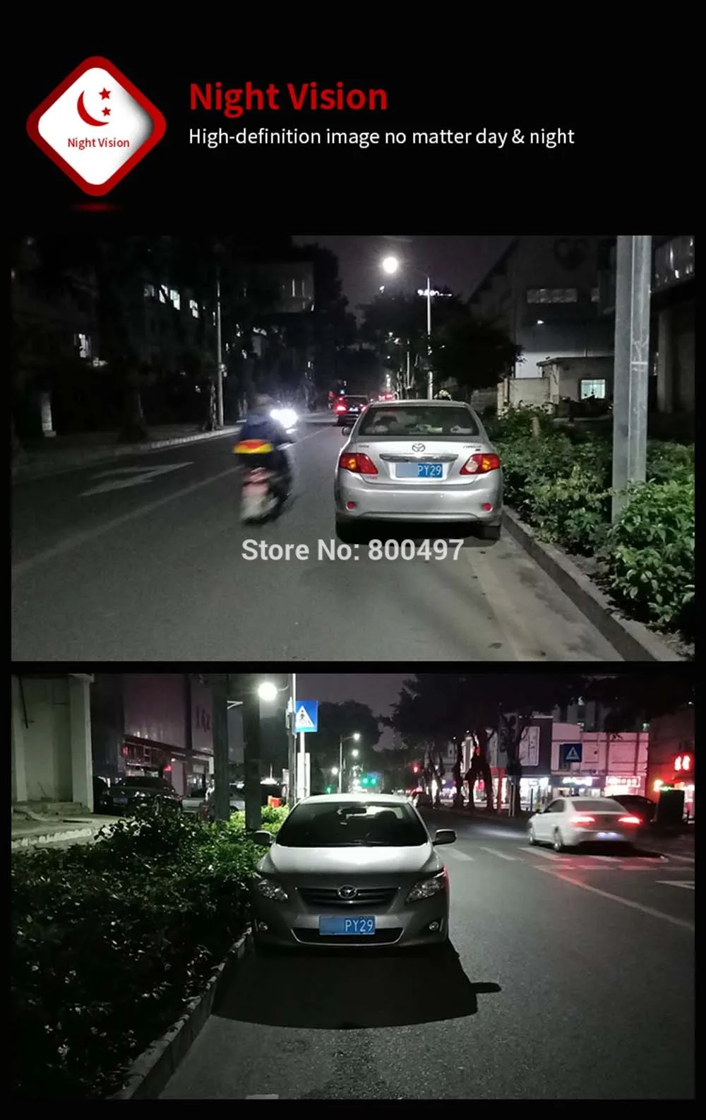 Автомобильный видеорегистратор FHD 1080P " широкоугольный ips зеркало заднего вида камера видеорегистратор двойная камера g-сенсор заднего вида Обнаружение движения камера