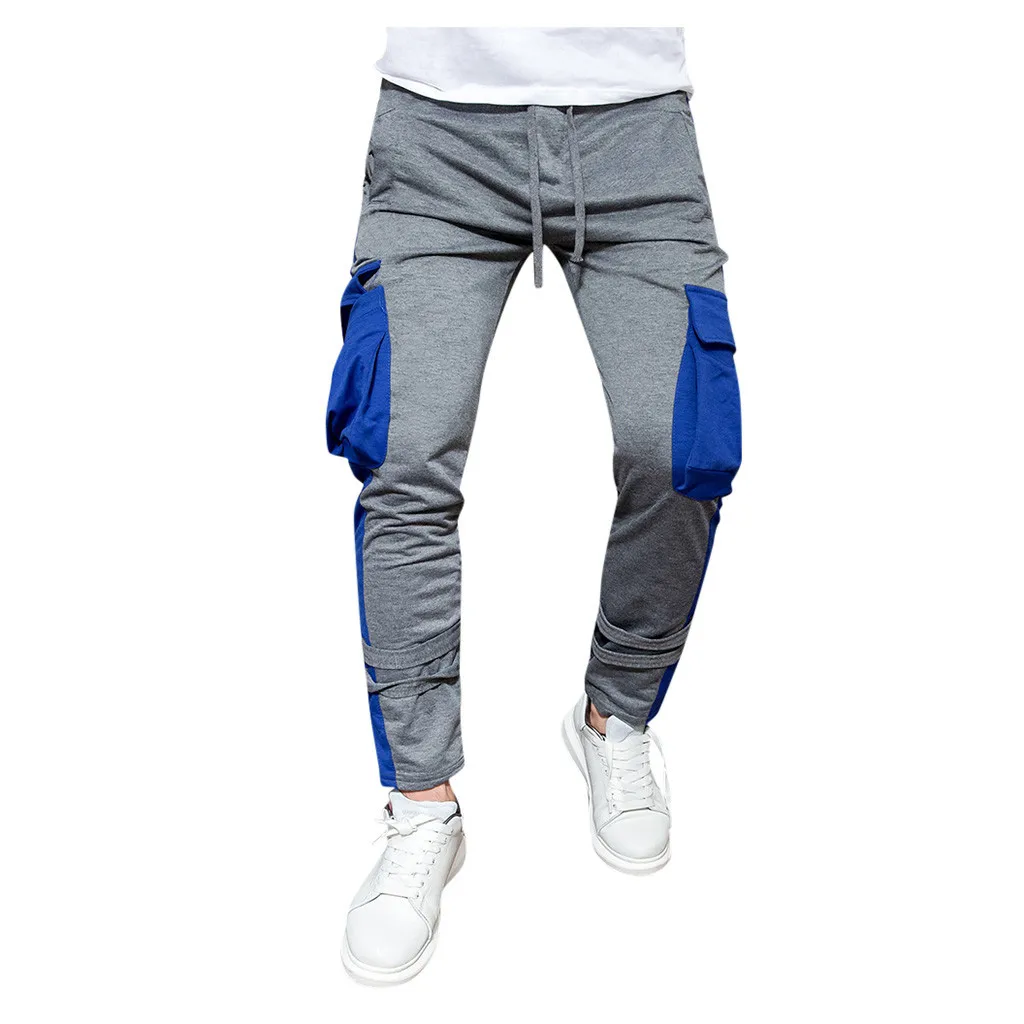 SAGACE new loose Long Pant Men sweatpants Baggy Trousers Fashion Fitted Bottoms street wear hip hop Pocket pant hot sale