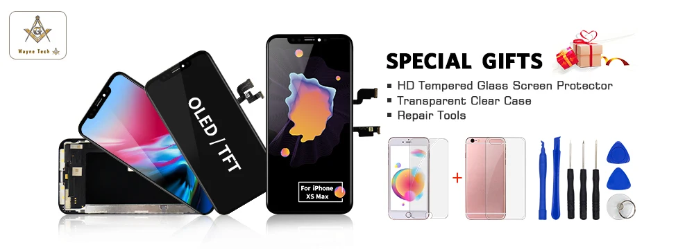 AAA OLED качественный ЖК-дисплей для iPhone X 10 5," OLED дисплей дигитайзер сборка Замена с подарком