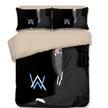 

Fashion Game W Alphabet 3D Bedding Set masked boy Print Duvet Cover Set Bedcloth with Pillowcase Bed Set Home Textiles