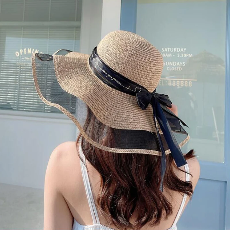 Brim Straw Hat Floppy Wide Brim Sun Cap 