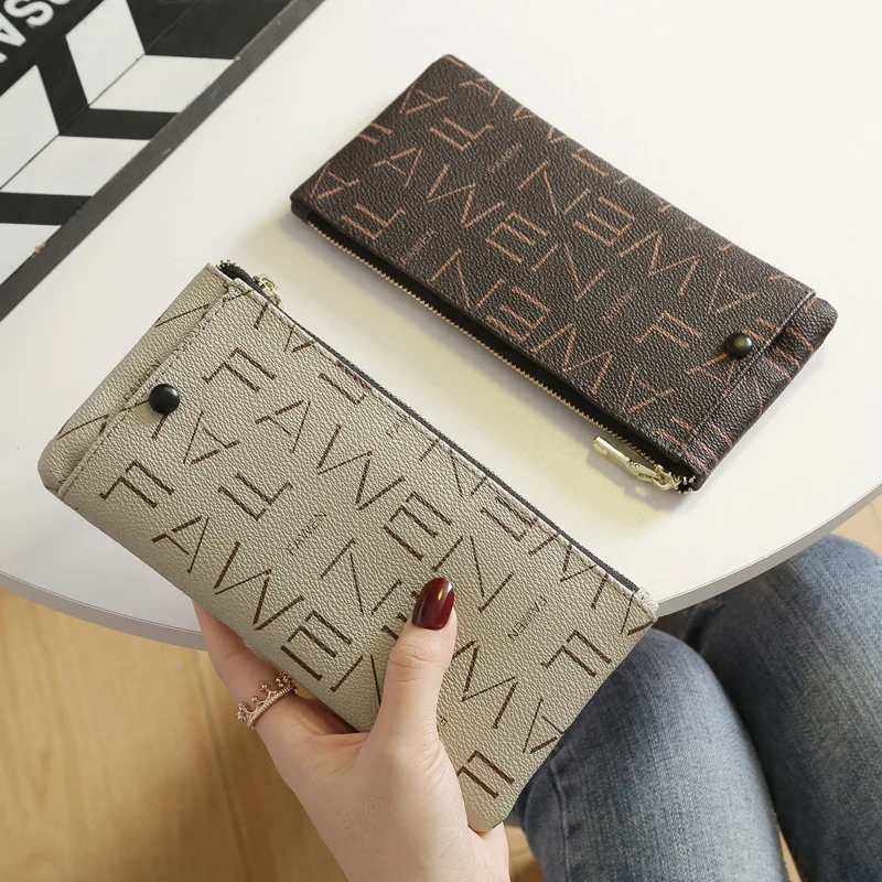 

Europe and the United States big ultra-thin wallet women's long fashion printing simple women's wallet