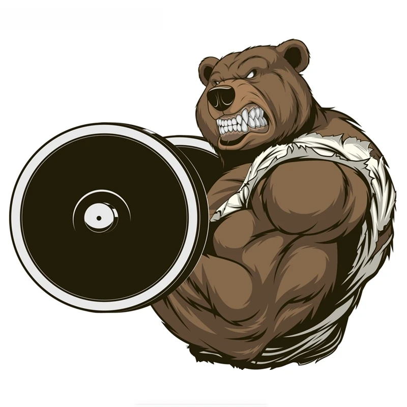 

SZWL, яркий свирепый медведь, яркий автомобильный фотоэлемент для Jeep Wrangler Bmw,14 см * 16 см