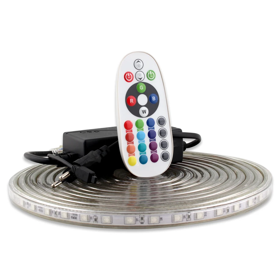 RGB 220V Led Light Strip Tape SMD 5050 60Led/m Waterproof Dimmable Remote Control 220V LED Light Strip RGB Tape 220 V For Room RGB 220V Led Light Strip Tape SMD 5050 60Led/m Waterproof Dimmable Remote Control 220V LED Light Strip RGB Tape 220 V For Room