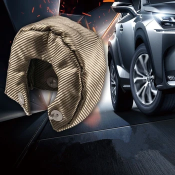 

Titanium Lava Fiber Turbo Heat Shield T3 Turbo Flame Retardant Blanket Fit for Universal Turbine Housing Turbo Charger Cover