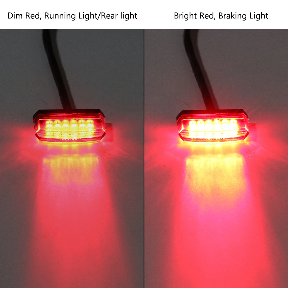 Мото задний стоп-сигнал, аксессуары для мотоциклов, Освещение заднего хода, индикаторная лампа
