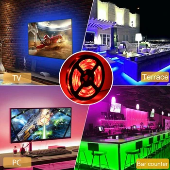 

2m Strip Lights USB LED Strip 5050 RGB Mood Light TV Backlight Multi Color With Remote Control Brand New Decoration