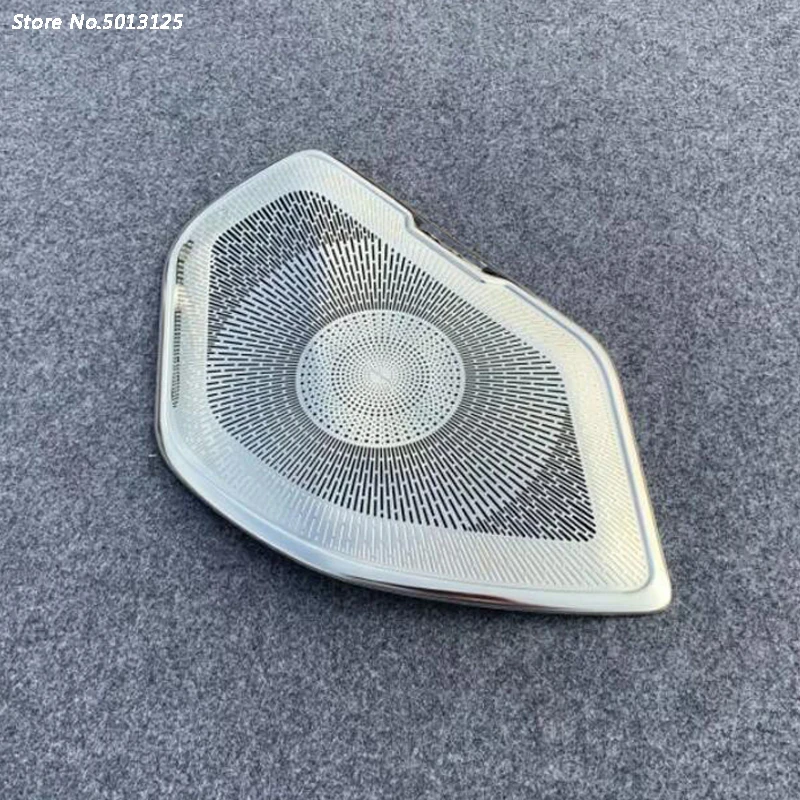 Stainless Steel Interior Door Stereo Speaker Audio Ring Cover Sound Frame Decoration Trim For Toyota RAV4 RAV-4
