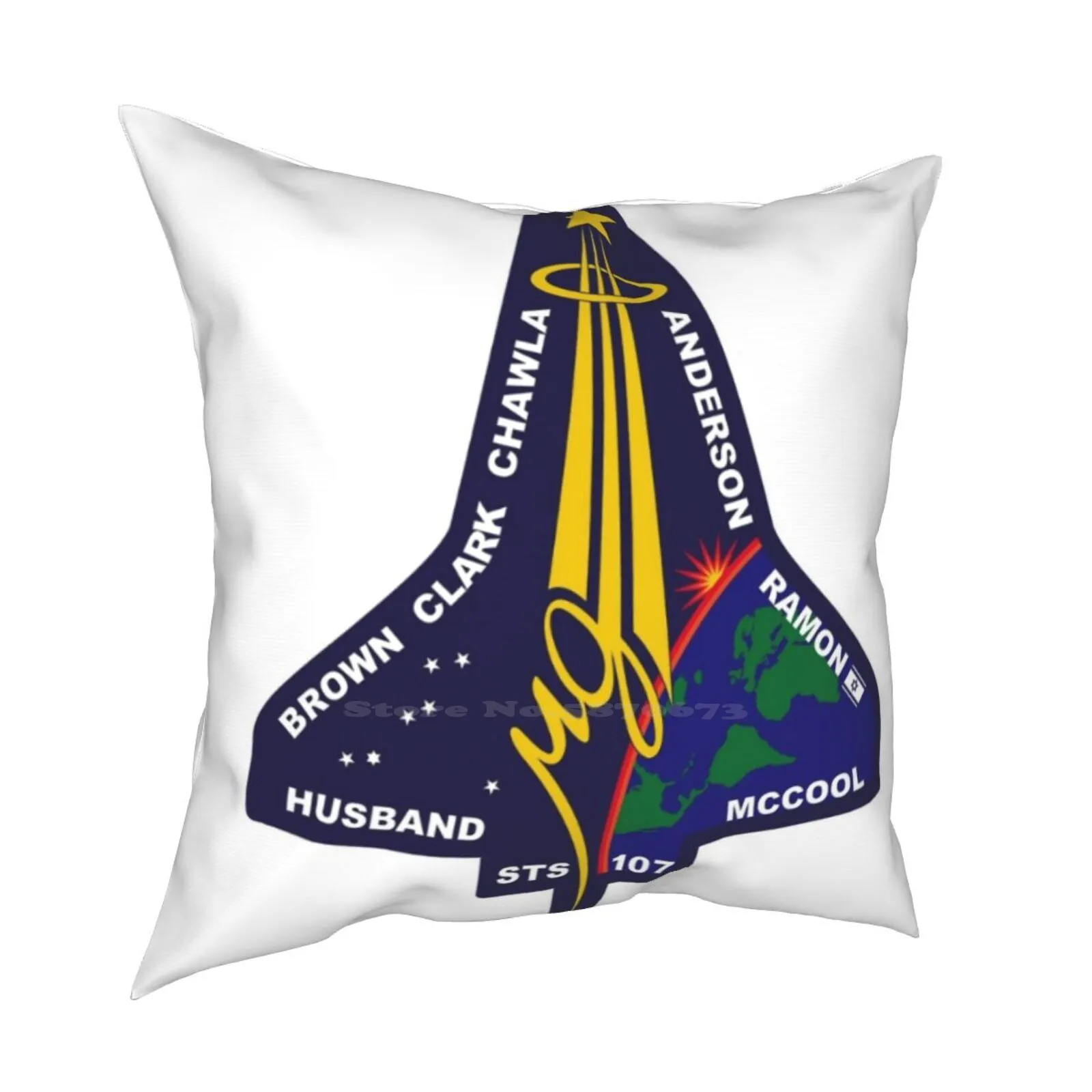 Space Shuttle (Ov-102) Fashion Sofa Throw Pillow Cover Federa Space Rocket Rocket Ship Rocket Man Musk Engine Jet Blue Mars