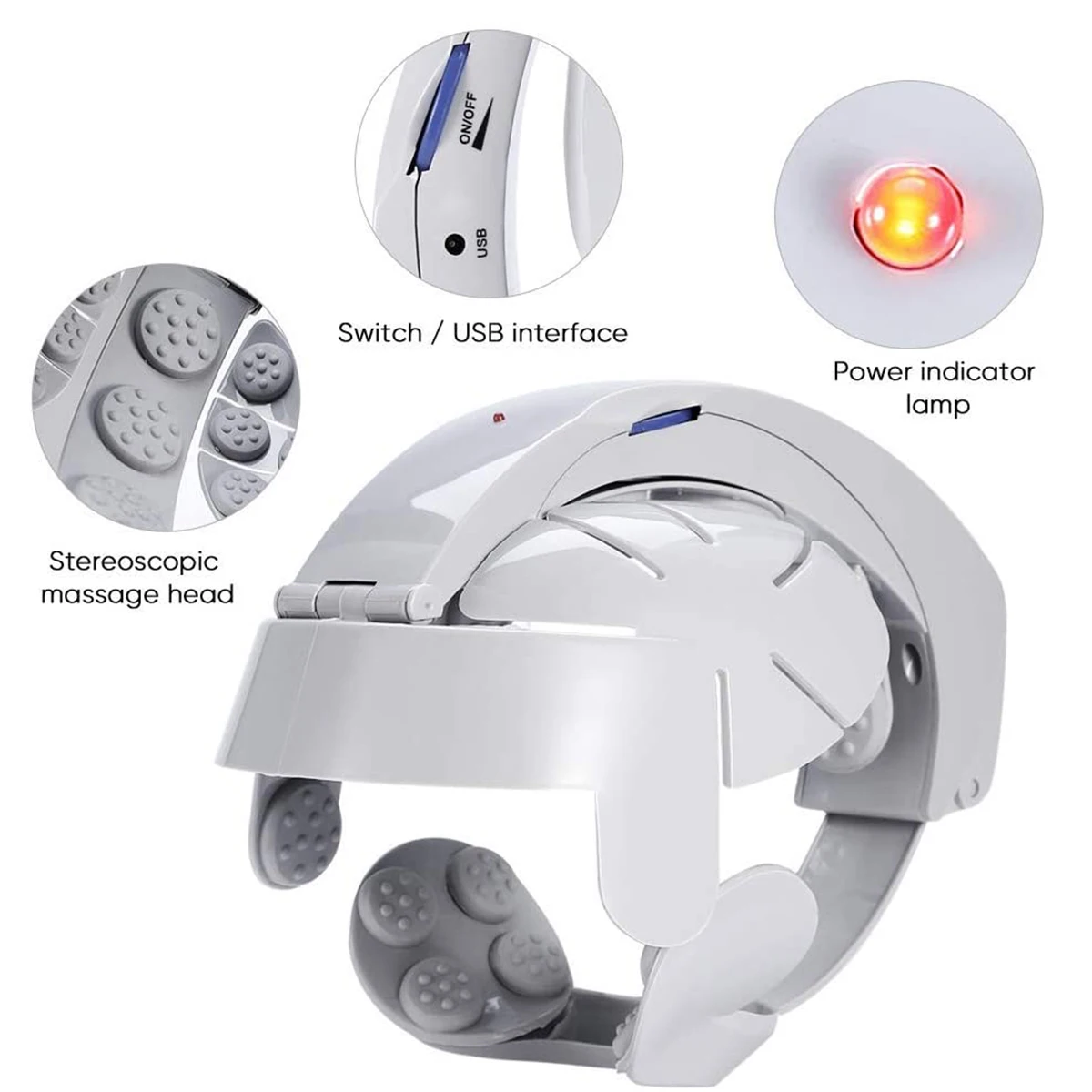 Electric Head Helmet Scalp Head Relax Vibration Massager Jin Massager