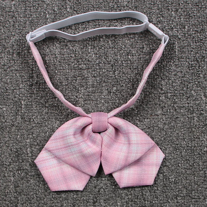 Pink Plaid Bow Tie Uniform Bow Tie Japanese JK Plaid Bow Student Girl Mindfulness Accessories