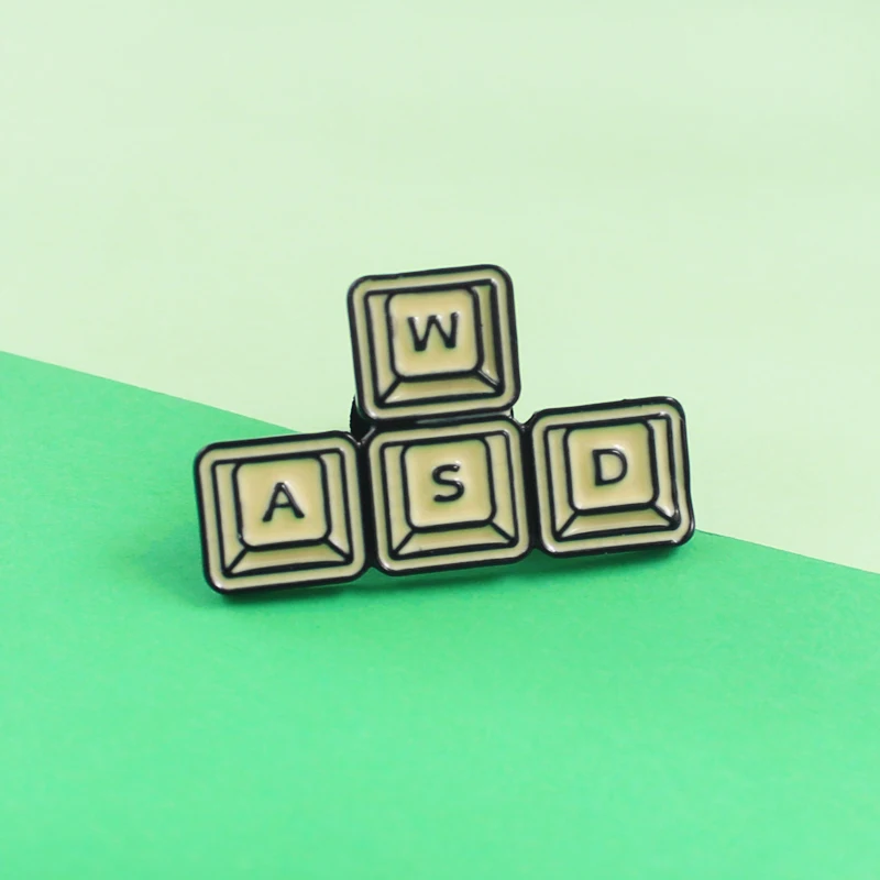 WASD броши для клавиатуры заколки игровые ключи планшеты PS Броши эмалированная