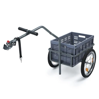 

Bicycle Trailer Foldable Multifuctions Large Capacity Baby Stroller Pet Cargo Outdoor Wagon
