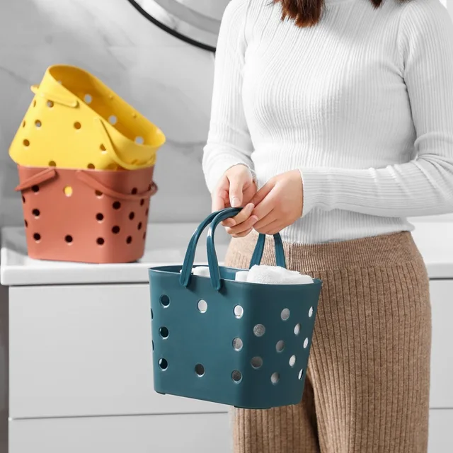 Zuhanyos Caddy Tote Sundries Snack Kosár Fogantyúval Hordozható Asztali Szervező A Fürdőszoba Kamra Konyhai Ts2 - Image 4