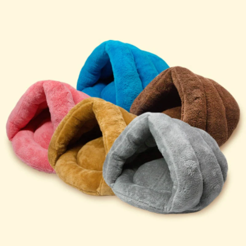 

Puppy Pet Cat Soft Warm Nest Kennel Bed Cave House Sleeping Bag Mat Pad Tent Pets Winter Cat Cave Cat House Warm Cozy Beds