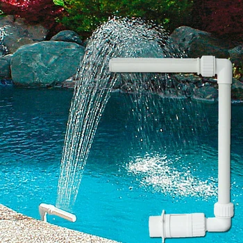 

The Waterfall Fountain Head Tube Is Connected To The Ground Decoration Above The Swimming Water Pool Sprinklers Accessories Tool