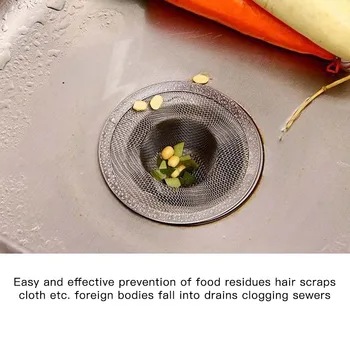 

Hot!!! Stainless Steel Kitchen Sink Strainer Stopper Waste Plug Sink Filter Bathroom Basin Sink Drain Deodorization Accessories