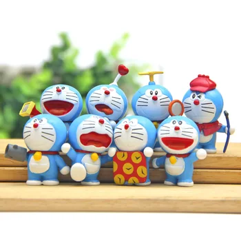 

Cute 8pcs/set Doraemon Dolls PVC Action Figure Cartoon Anime Collection Model 4cm Kids Toys Birthday Gift