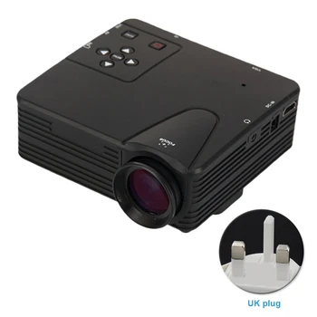 

400 Lumens Video Player Home Mini Projector Office LCD Full HD Outdoor Living Room Portable TV HIFI Speaker With Remote Control