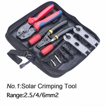 

Solar Panel Connector Male Female 30A 1000V for PV cable 2.5/4/6mm T Branch solar Module connect Spanner Crimping tool