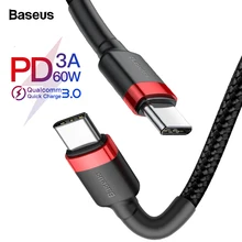 Baseus 3A usb type-C кабель для USB C кабель для iPad Pro Xiaomi Mix 3 huawei mate 20 Pro Oneplus 6t 6 PD кабель для быстрой зарядки type-C