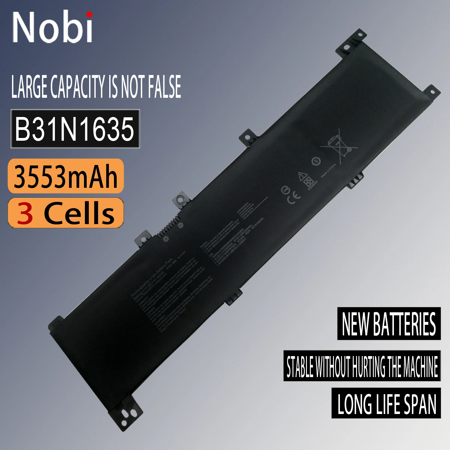 Nobi B31N1635 Аккумулятор для ноутбука Asus VivoBook 17 X705UA X705NA X705NC S705UQ X705UV R702UV N705UQ-EB76 A705UQ Series |