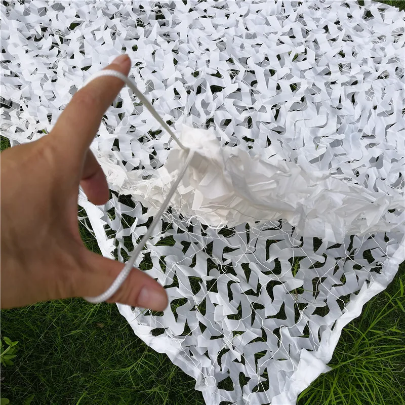 

Size 2X3 3X3 3X4 4X5M 2 layers Snow White Camouflage Net Sun-shade net Outdoor Military Hunting Camping Mesh Netting